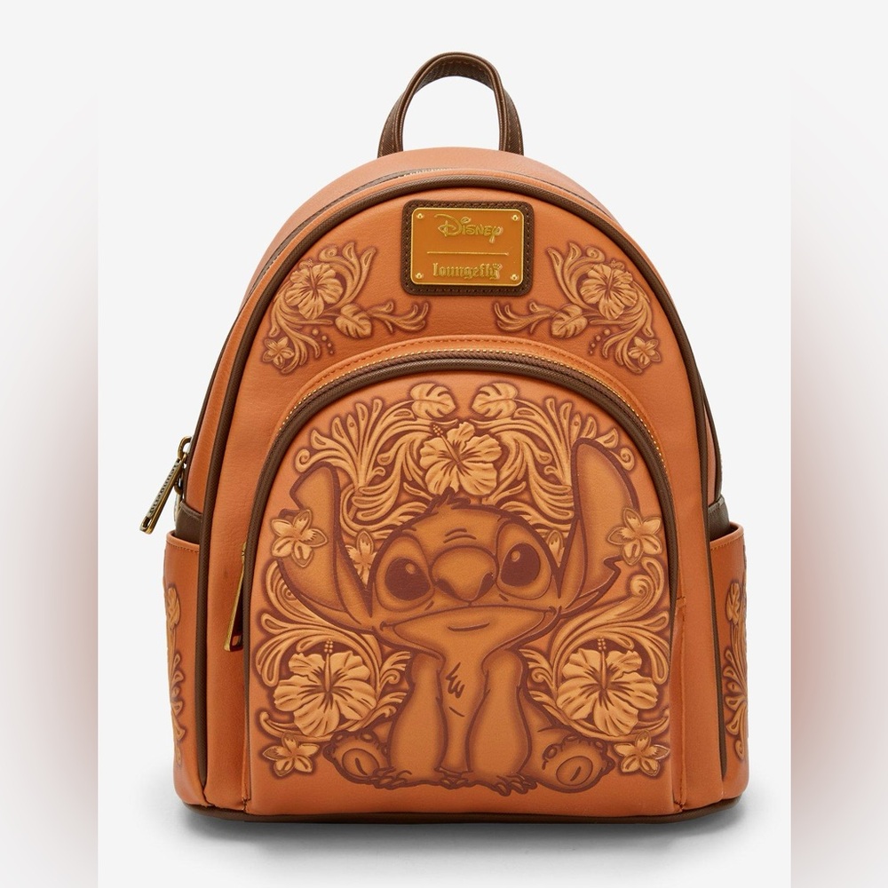 NWT Loungefly Disney Embossed Tonal Stitch Carving Backpack